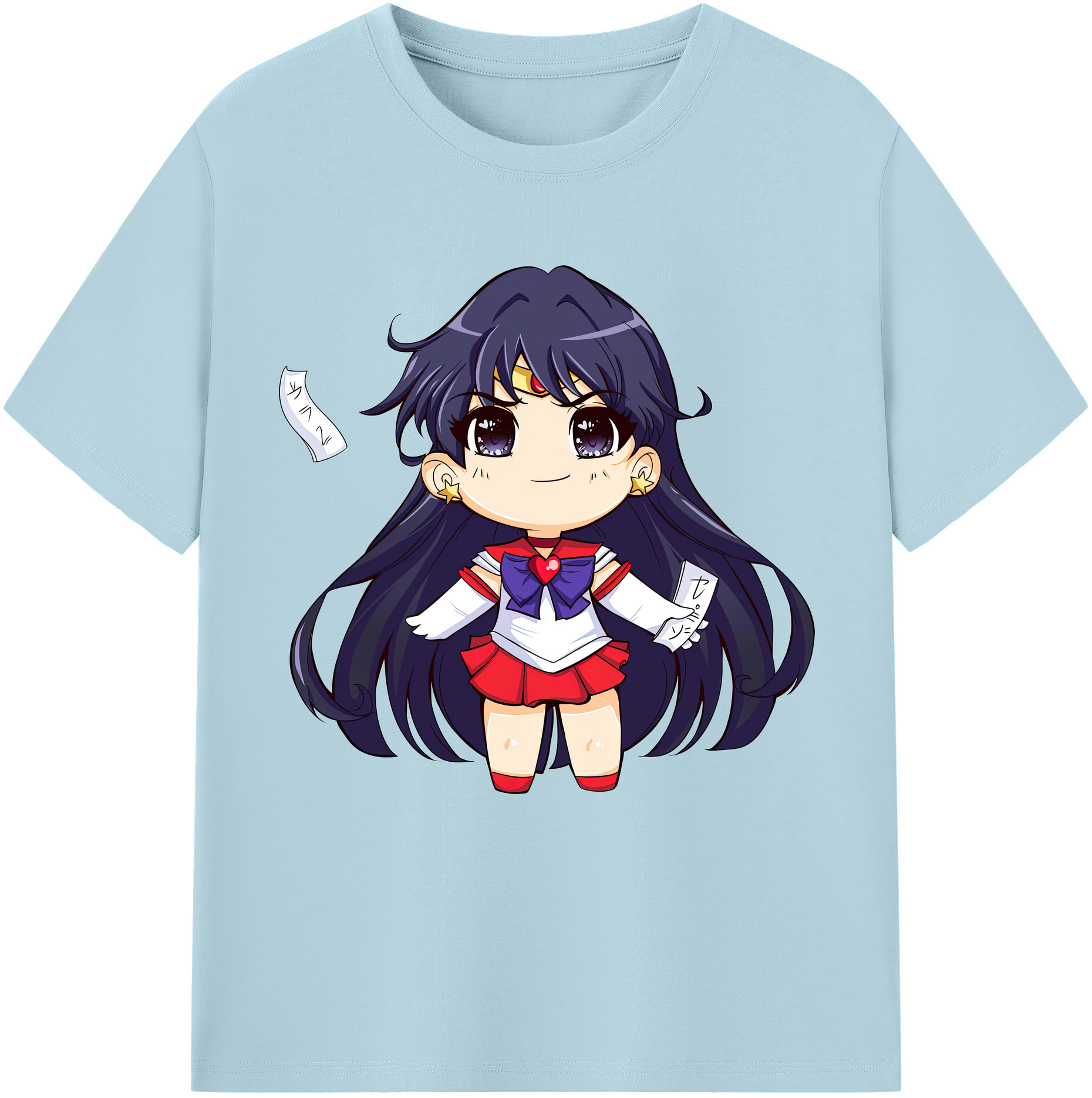 （画像用） 美少女戦士セーラームーン 火野レイ ひの レイ Sailor Moon Hino Rei （セーラーマーズ,Sailor Mars） 綿100％半袖Tシャツ（フロントプリント）